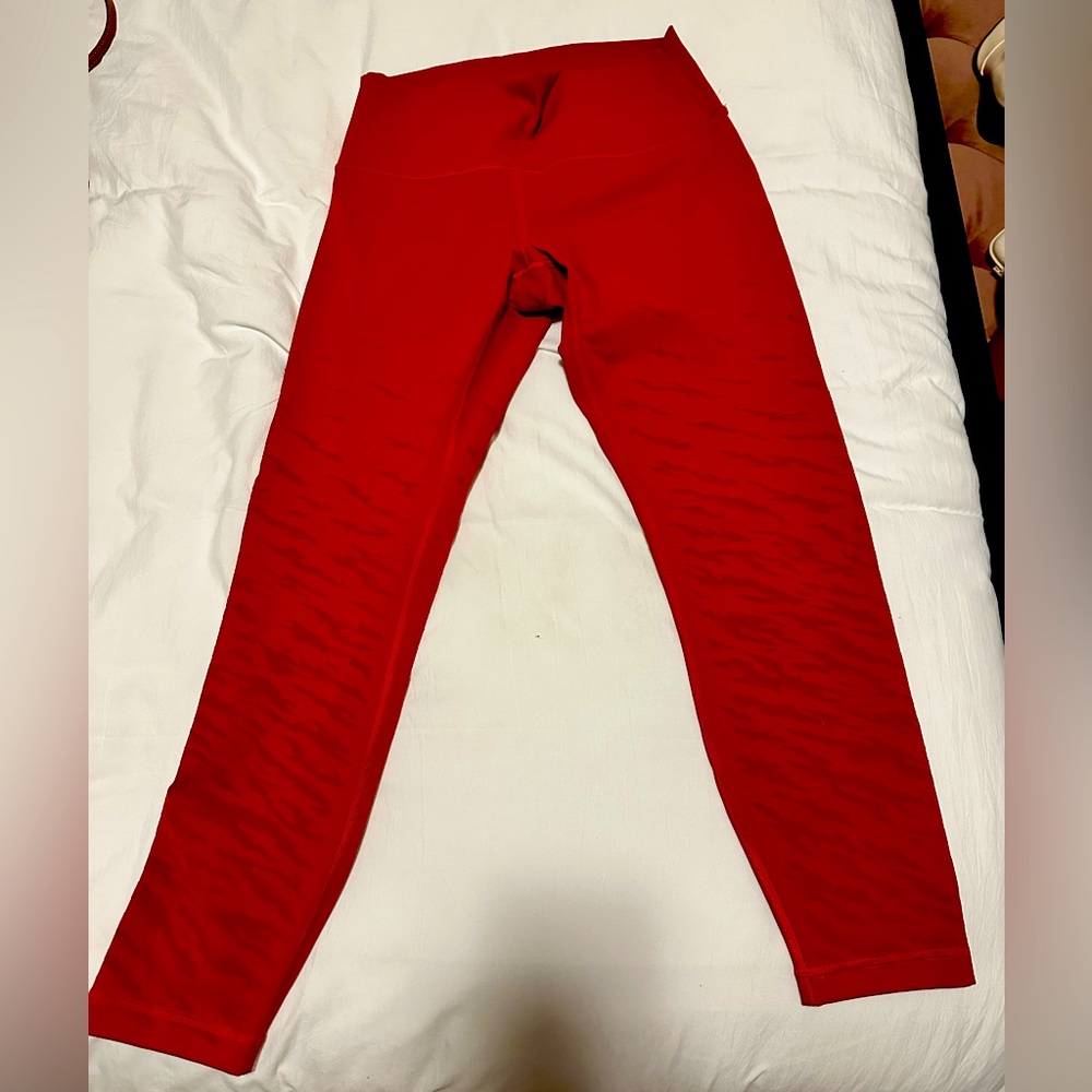 Red lululemon leggings